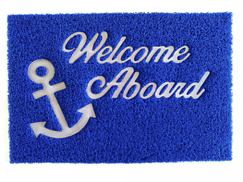 ΧΑΛΑΚΙΑ WELCOME ON BOARD ΜΠΛΕ 2 ΜΕΓΕΘΗ