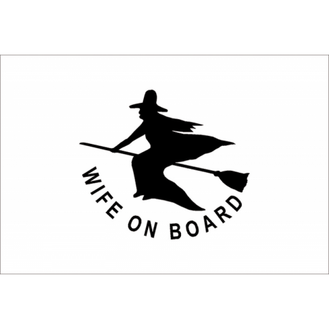 ΠΡΩΤΟΤΥΠΗ ΣΗΜΑΙΑ WIFE ON BOARD 20X30CM