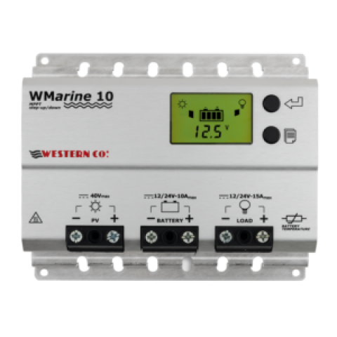 ΡΥΘΜΙΣΤΗΣ ΦΟΡΤΙΣΗΣ MPPT WESTERN WRM-15Α INOX ΜΕ ΟΘΟΝΗ