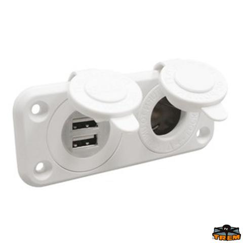 ΔΙΠΛΟ USB + ΣΥΝΔΕΣΗ ΛΕΥΚΟ