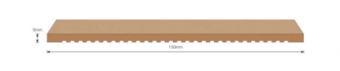 ΛΩΡΙΔΑ PVC ΤΕΑΚ ΠΛΑΙΝΗ 20ΜΤΧ6,5CM