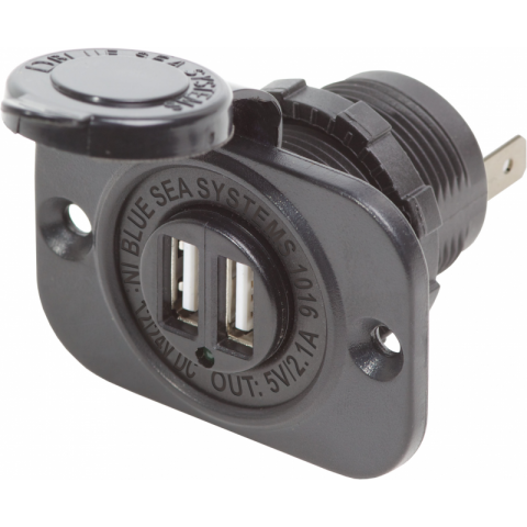 USB 2ΠΛΟ 12V ΜΑΥΡΟ