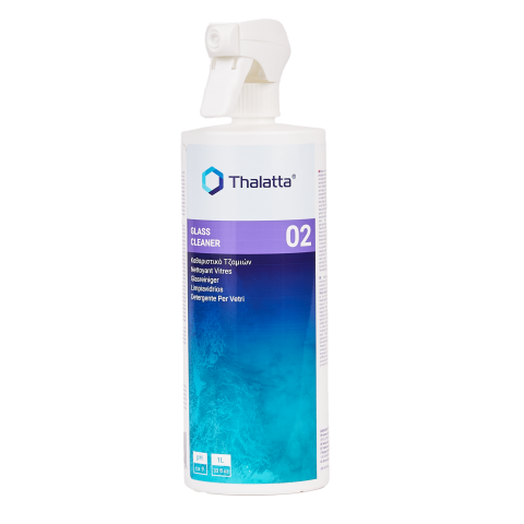THALATTA GLASS CLEANER ΚΑΘΑΡΙΣΤΙΚΟ ΤΖΑΜΙΩΝ & PLEXI GLASS ΠΑΝΙΣΧΥΡΟ ΑΦΑΙΡΕΙ ΑΛΑΤΑ 1Lt